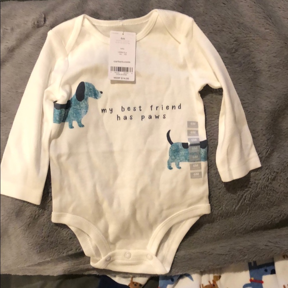 Carters long sleeve dog onesie